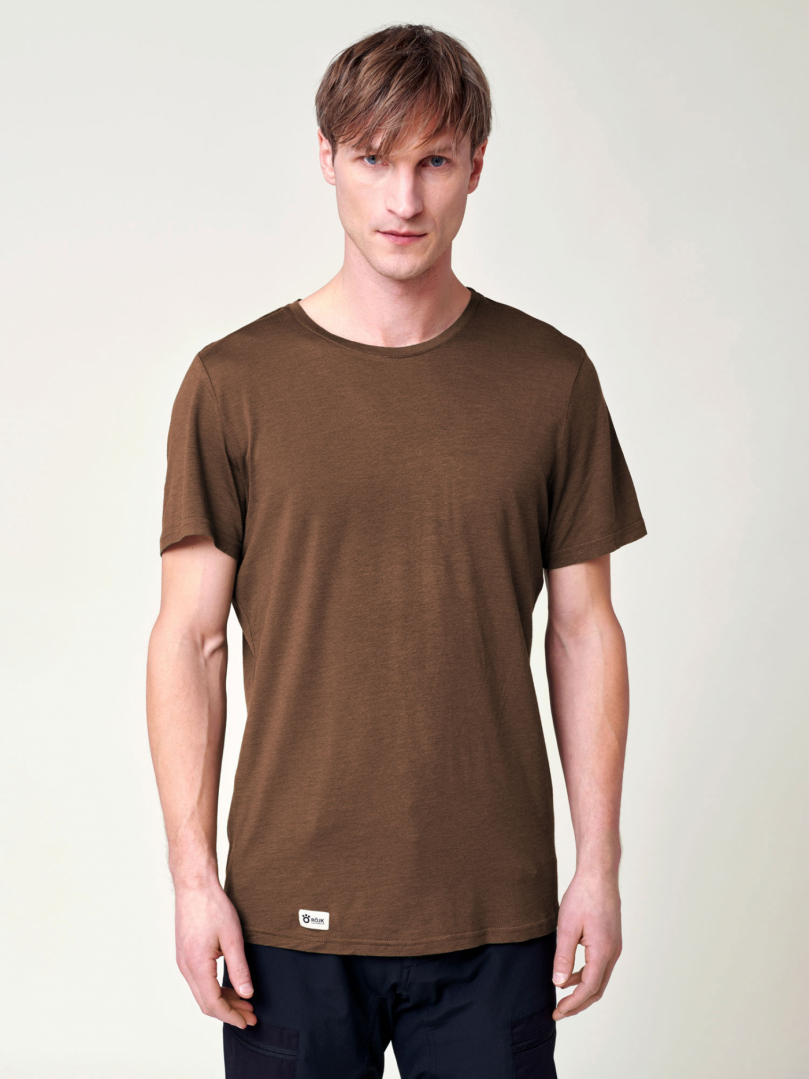 Men's Merino T-shirt - Brown in the group Men's / Hoodies & sweaters - Men's / T-shirt - Men's / 3 for 2 at Röyk (111501_r)