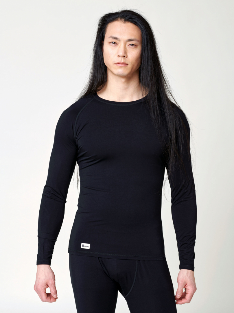 Men's Basic Bamboo Sweater - Black in the group Men's / Base-layers - Men's at Röyk (1941081_r)