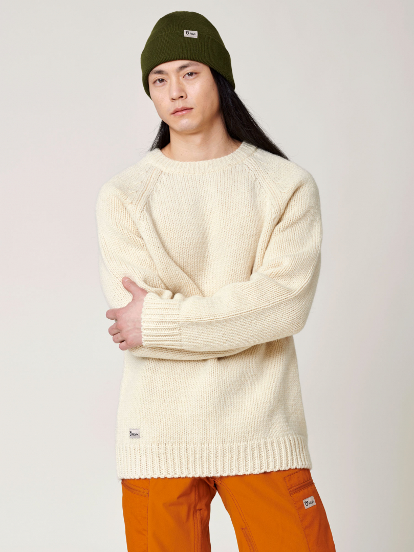 Men's Norrby Wool Sweater - Natural White in the group Men's / Hoodies & sweaters - Men's at Röyk (19911_r)