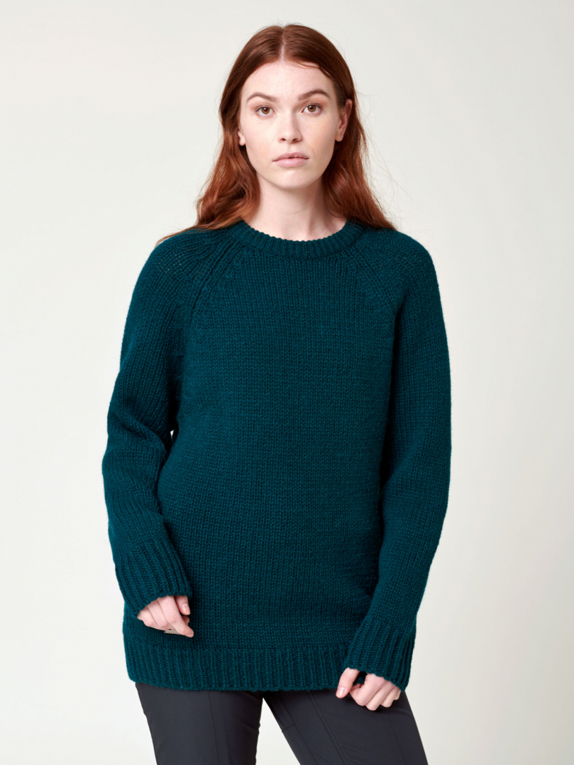 Women's Norrby Wool Sweater - Forest Green in the group Women's / Hoodies & sweaters- Women's at Röyk (210010_r)