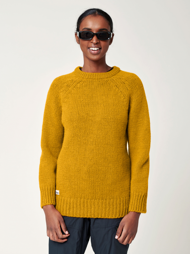 Women's Norrby Wool Sweater - Yellow Fall in the group Women's / Hoodies & sweaters- Women's / Knitwear - Women's at Röyk (2100860_r)