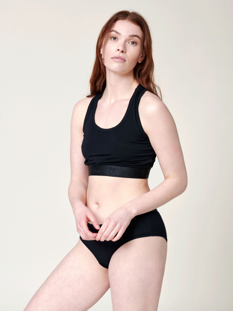 Women's Bamboo Top - Black in the group Women's / Underwear - Women's / Bamboo underwear - Women's at Röyk (2921080_r)