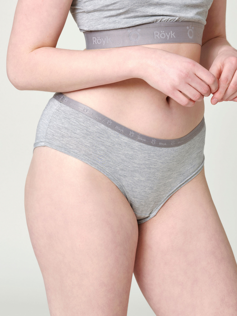 Women's Bamboo Hipster - Gray Marl in the group Women's / Underwear - Women's / Bamboo underwear - Women's at Röyk (2930290_r)